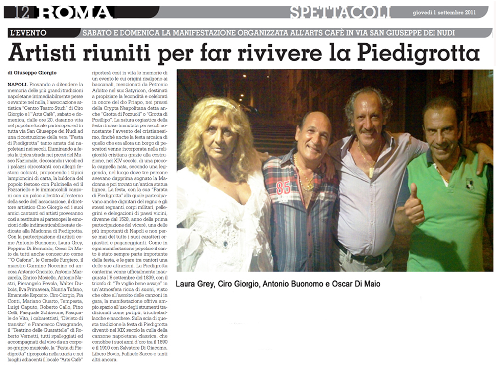 1 settembre 2011 Piedigrotta Arts Cafe